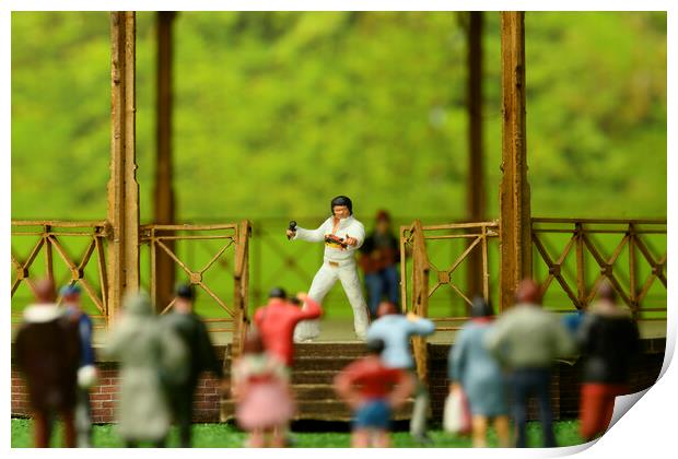 Elvis At The Bandstand Print by Steve Purnell