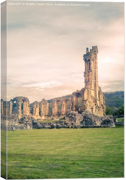 Ruins of Byland Abbey, North Yorkshire Canvas Print by Bradley Taylor