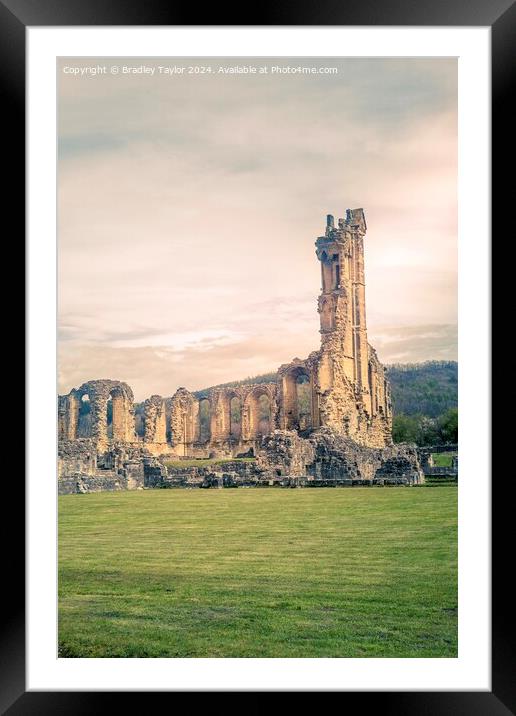 Ruins of Byland Abbey, North Yorkshire Framed Mounted Print by Bradley Taylor