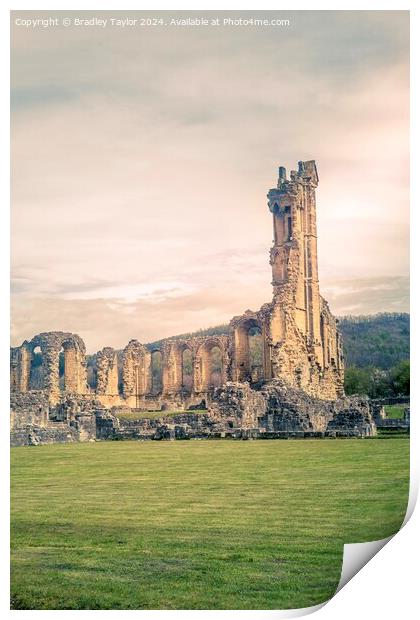 Ruins of Byland Abbey, North Yorkshire Print by Bradley Taylor