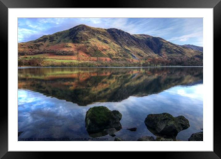 Buttermere reflections Framed Mounted Print by David Thompson