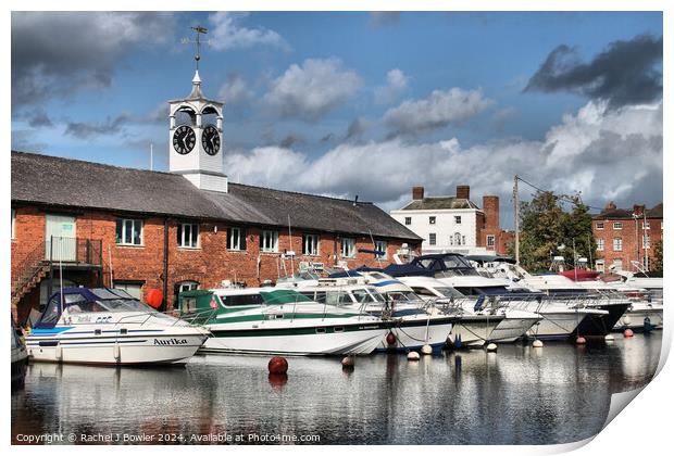 Boats in the Marina at Stourport-on-Severn (Colour Print by RJ Bowler