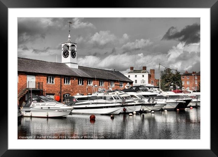 Boats in the Marina at Stourport-on-Severn (Enhanc Framed Mounted Print by RJ Bowler