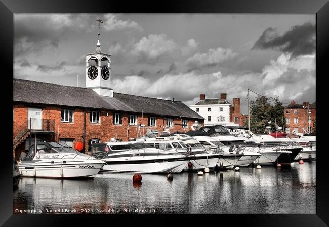 Boats in the Marina at Stourport-on-Severn (Enhanc Framed Print by RJ Bowler