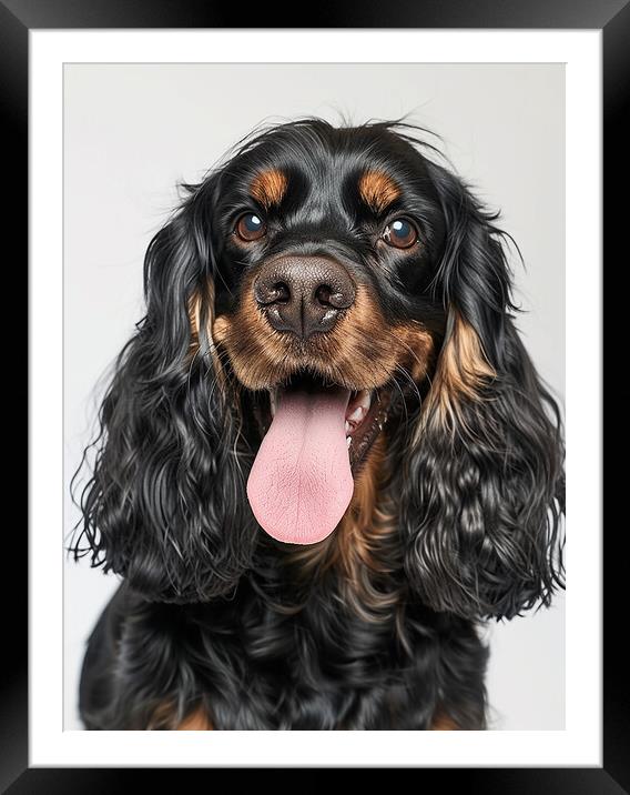 Cocker Spaniel Portrait Framed Mounted Print by K9 Art