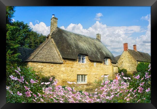 English Thatched Cottage Framed Print by Alison Chambers