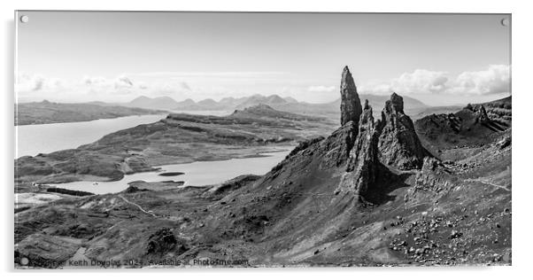 The Old Man of Storr on the Isle of Skye (B/W) Acrylic by Keith Douglas