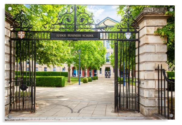 University of Cambridge Judge Business School in Cambridgeshire  Acrylic by Simon Bratt LRPS