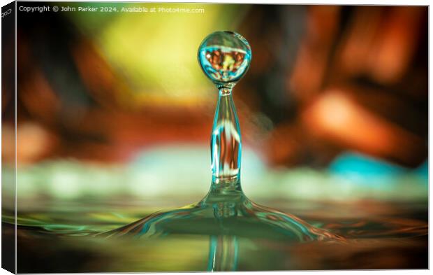 Water Droplet Canvas Print by John Parker