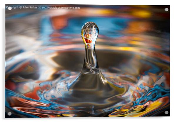 Water Droplet Acrylic by John Parker