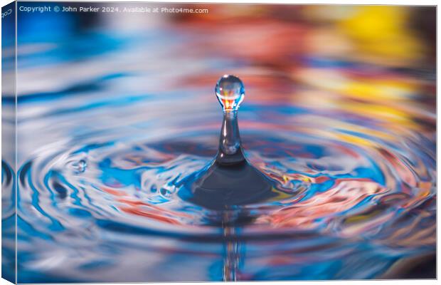Water Droplet Canvas Print by John Parker