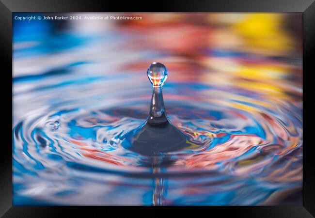 Water Droplet Framed Print by John Parker