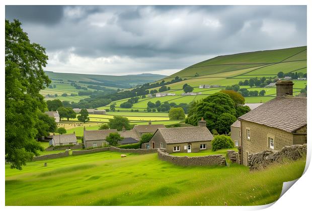 Yorkshire Dales Landscape Print by T2 