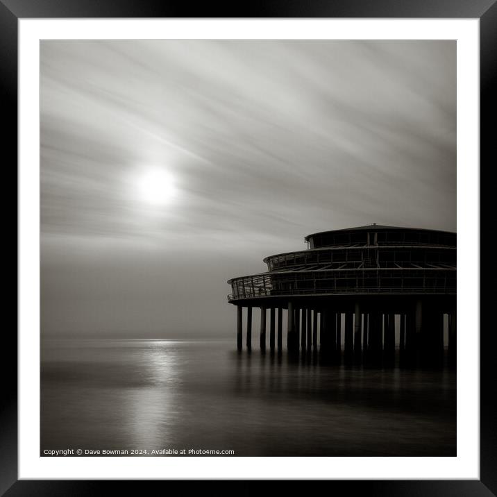 Pier Sunset Framed Mounted Print by Dave Bowman