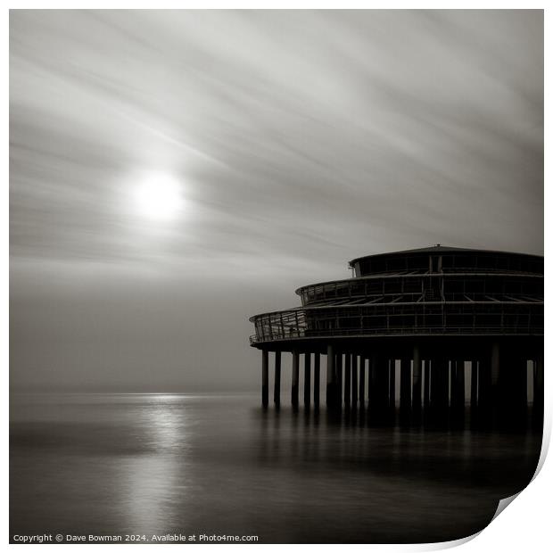 Pier Sunset Print by Dave Bowman