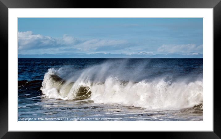 Impressive Waves at Burghead Framed Mounted Print by Tom McPherson