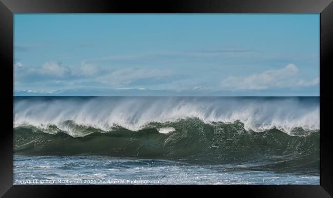 Impressive Waves at Burghead Framed Print by Tom McPherson