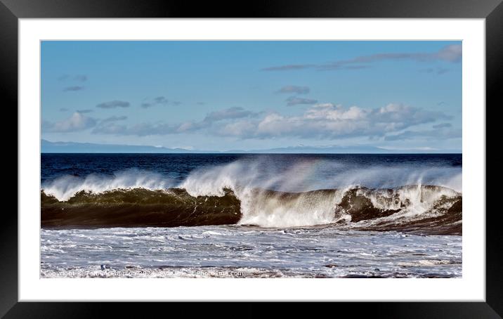 Impressive Waves at Burghead Framed Mounted Print by Tom McPherson
