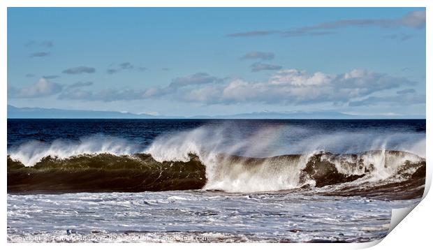 Impressive Waves at Burghead Print by Tom McPherson