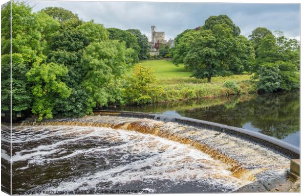 Hornby Castle and the River Wenning Canvas Print by Keith Douglas