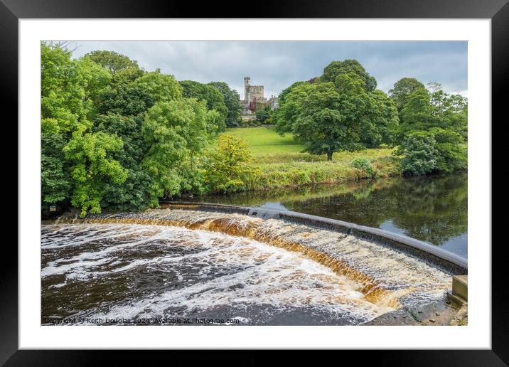 Hornby Castle and the River Wenning Framed Mounted Print by Keith Douglas