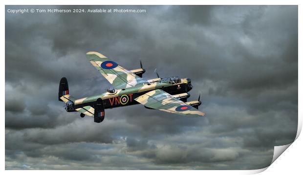 The Avro Lancaster Print by Tom McPherson