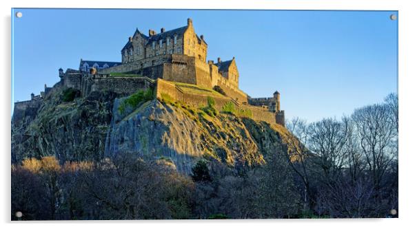 Edinburgh Castle Panorama  Acrylic by Darren Galpin