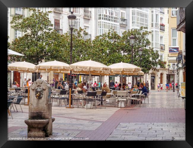 Calle de Lain Calvo - Burgos Framed Print by Laszlo Konya