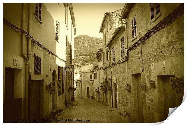 Small Street in Valldemossa, Mallorca Print by Gavin Liddle