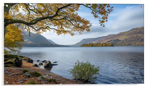 Ullswater Lake District Acrylic by Steve Smith