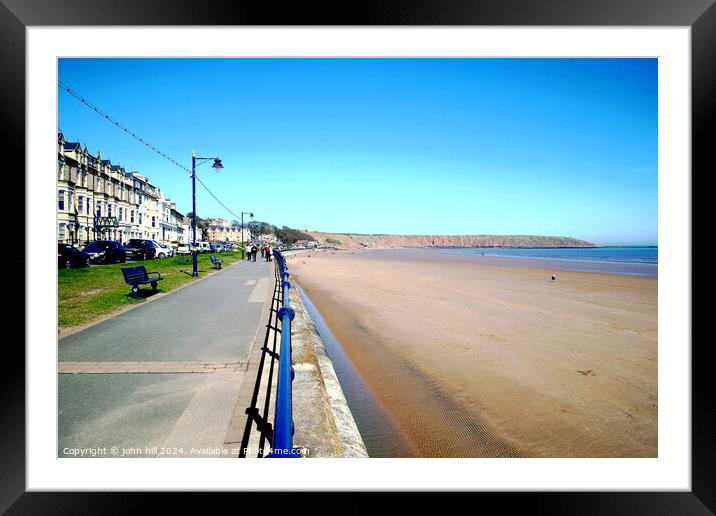 Seafront Filey Yorkshire Framed Mounted Print by john hill