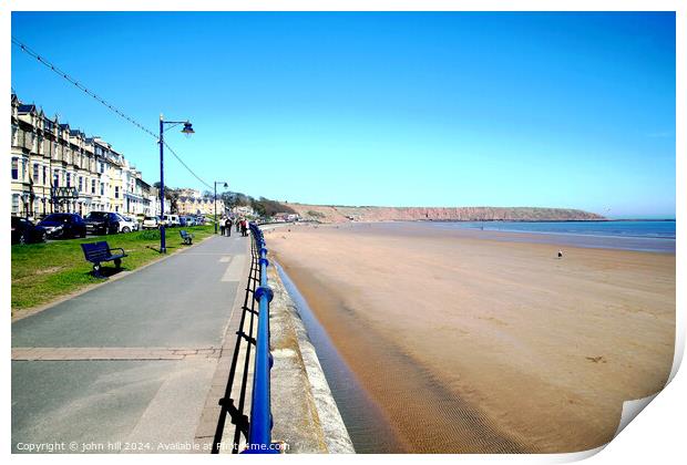 Seafront Filey Yorkshire Print by john hill