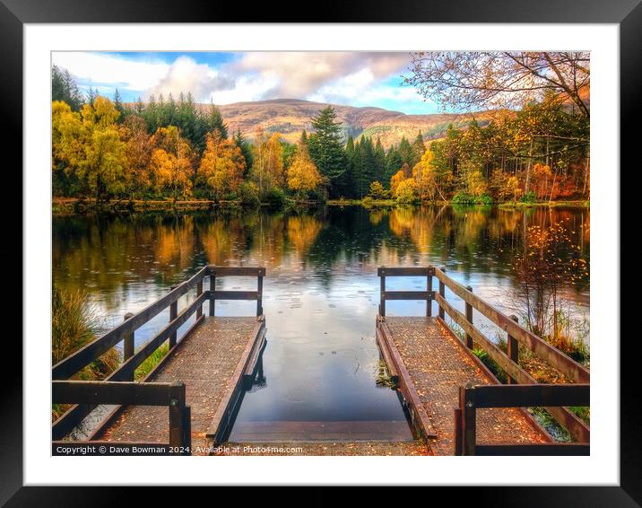 Autumn in Glencoe Lochan Framed Mounted Print by Dave Bowman