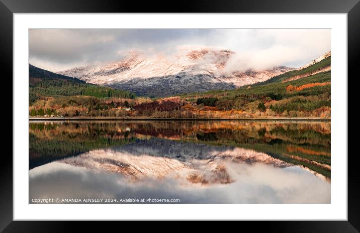 Winter Reflections on Loch Eil Framed Mounted Print by AMANDA AINSLEY