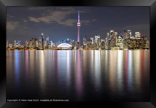 Toronto Skyline Framed Print by Peter Heal
