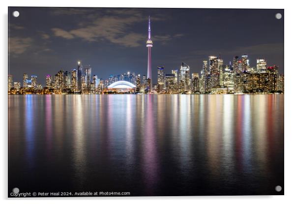Toronto Skyline Acrylic by Peter Heal