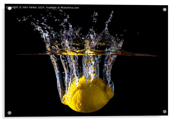 Splash Lemon Acrylic by John Parker