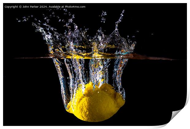 Splash Lemon Print by John Parker