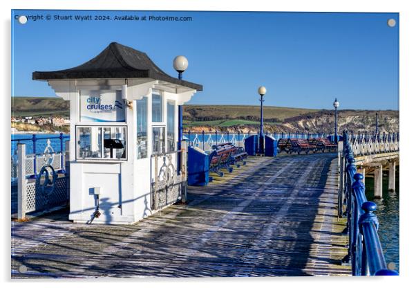 Swanage Pier Acrylic by Stuart Wyatt