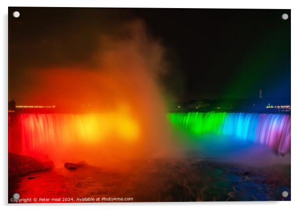 Niagara In Colour  Acrylic by Peter Heal