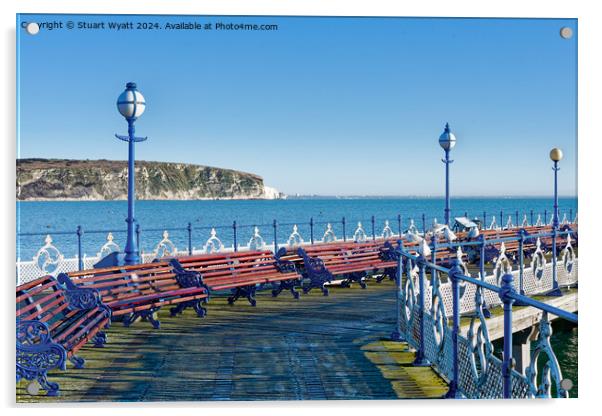 Swanage Pier Acrylic by Stuart Wyatt