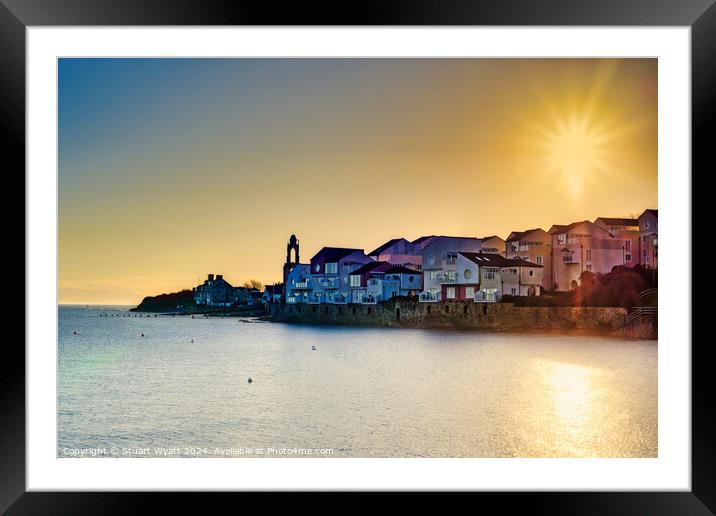 Swanage: The Haven & Peveril Point Framed Mounted Print by Stuart Wyatt