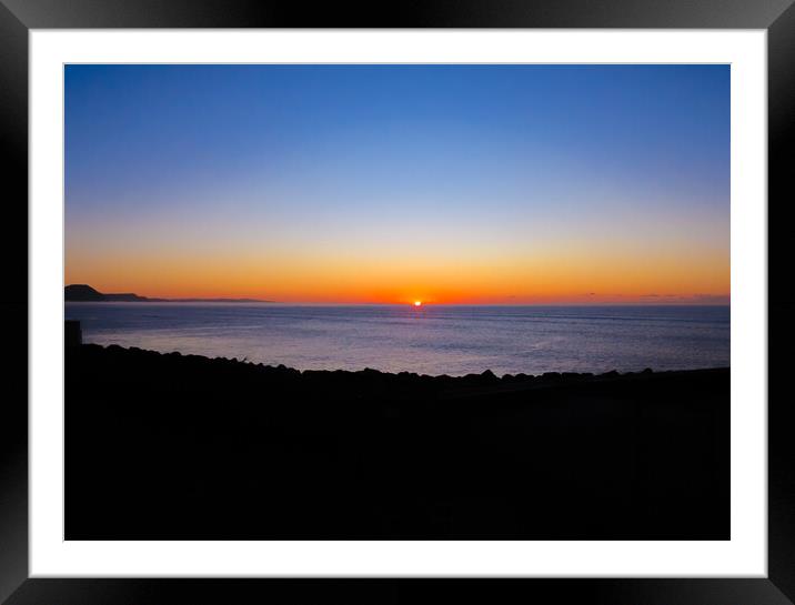 Lyme Regis Sunrise Dorset  Framed Mounted Print by Beryl Curran