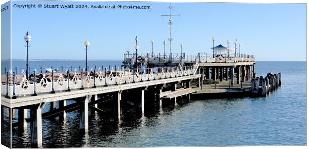 Swanage Pier, Clear and Sharp Canvas Print by Stuart Wyatt