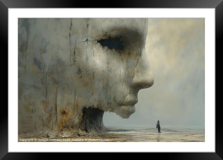 Beautiful artistic images for canvases, with the concept of the passage of time and the loss of memory in the mind. Framed Mounted Print by Joaquin Corbalan