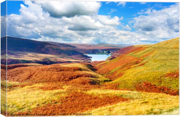 Wessenden Reservoir View Canvas Print by Alison Chambers