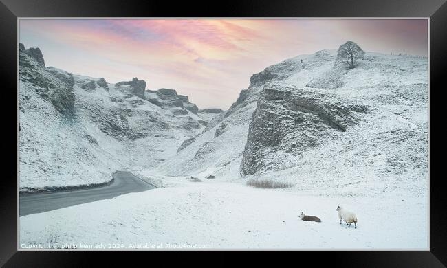 Winnats Pass in Winter Framed Print by philip kennedy