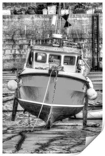 Cornish Fishing Boat  Print by David Pyatt