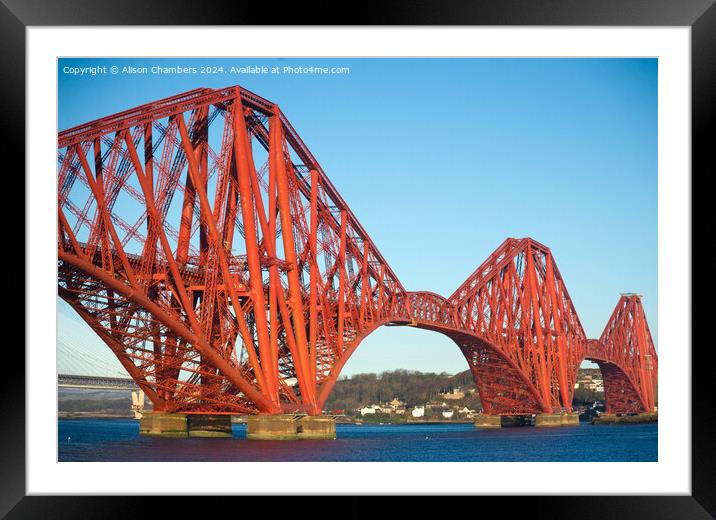 Forth Rail Bridge Framed Mounted Print by Alison Chambers