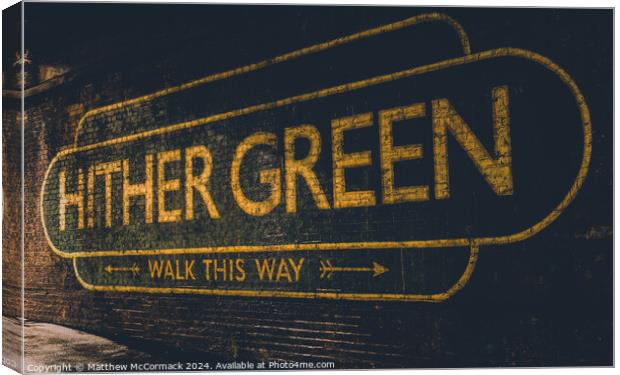 Hither Green Canvas Print by Matthew McCormack